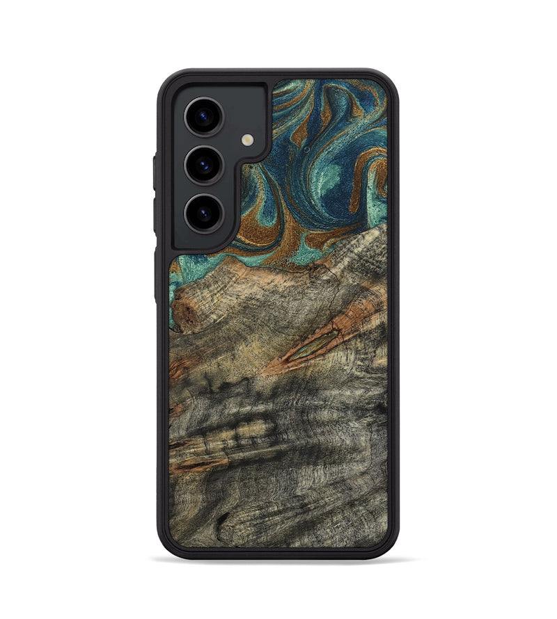 Galaxy S24 Wood Phone Case - Malcolm (Teal & Gold, 799646)