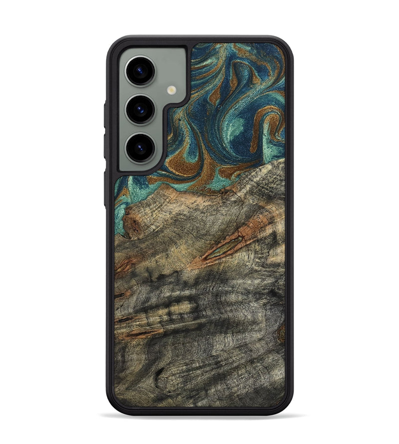 Galaxy S24 Plus Wood Phone Case - Malcolm (Teal & Gold, 799646)
