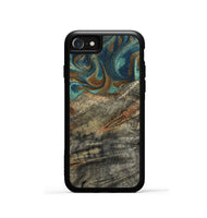 iPhone SE Wood Phone Case - Malcolm (Teal & Gold, 799646)