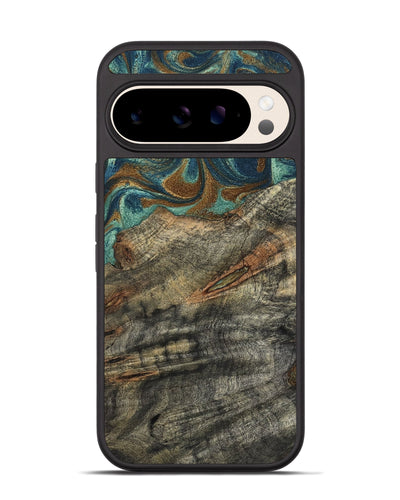 Pixel 10 Wood Phone Case - Malcolm (Teal & Gold, 799646)