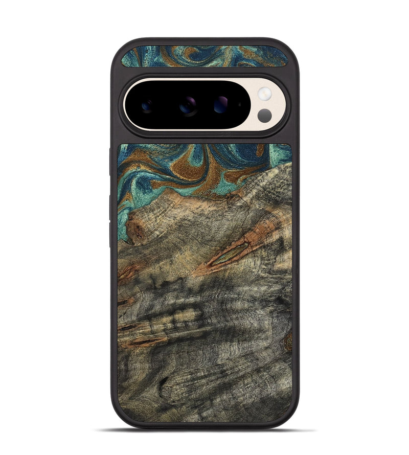 Pixel 10 Wood Phone Case - Malcolm (Teal & Gold, 799646)