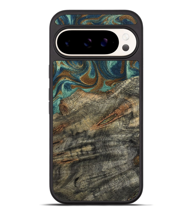 Pixel 10 Pro XL Wood Phone Case - Malcolm (Teal & Gold, 799646)