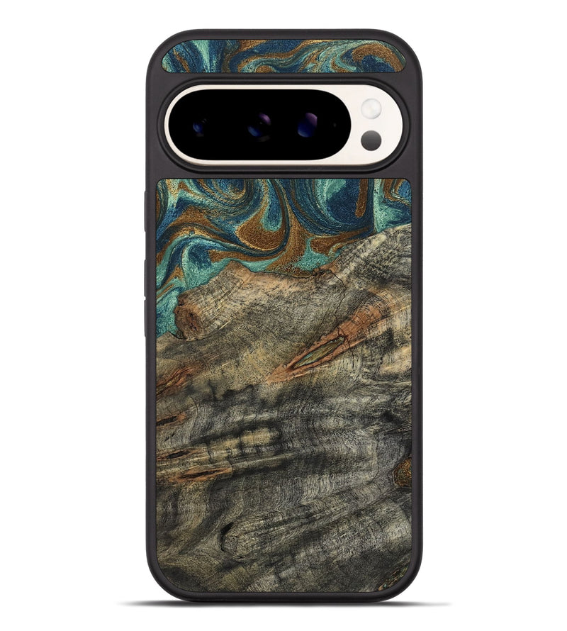 Pixel 9 Pro XL Wood Phone Case - Malcolm (Teal & Gold, 799646)