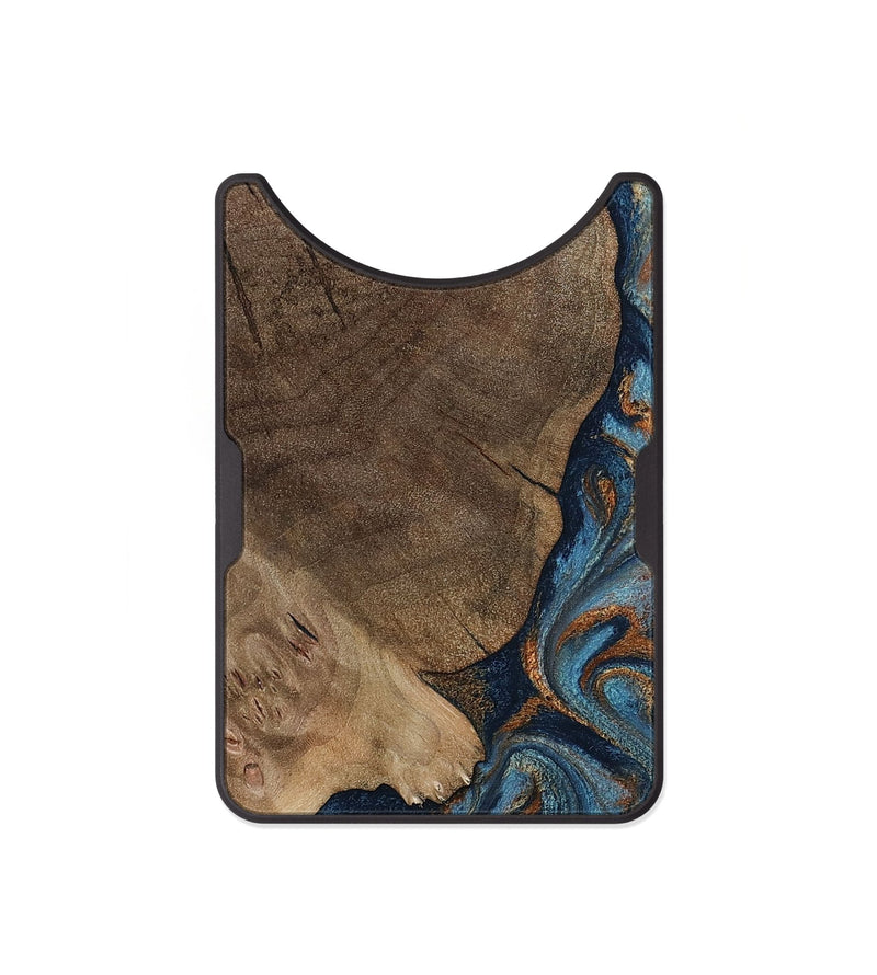 Alloy Wood Wallet - Zyair (Teal & Gold, 799647)