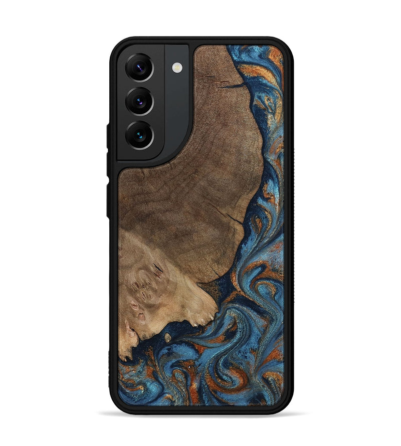 Galaxy S22 Plus Wood Phone Case - Zyair (Teal & Gold, 799647)