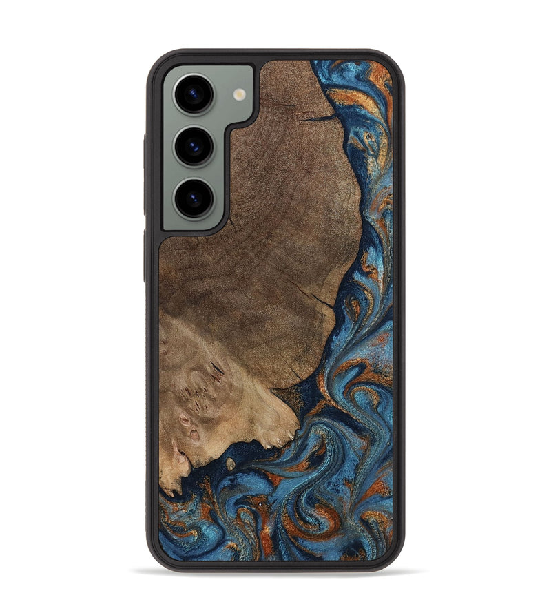 Galaxy S23 Plus Wood Phone Case - Zyair (Teal & Gold, 799647)