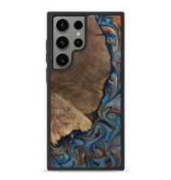 Galaxy S23 Ultra Wood Phone Case - Zyair (Teal & Gold, 799647)