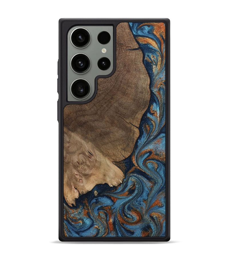 Galaxy S24 Ultra Wood Phone Case - Zyair (Teal & Gold, 799647)