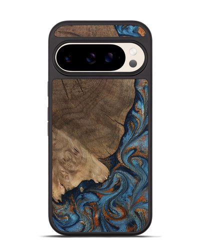 Pixel 10 Wood Phone Case - Zyair (Teal & Gold, 799647)