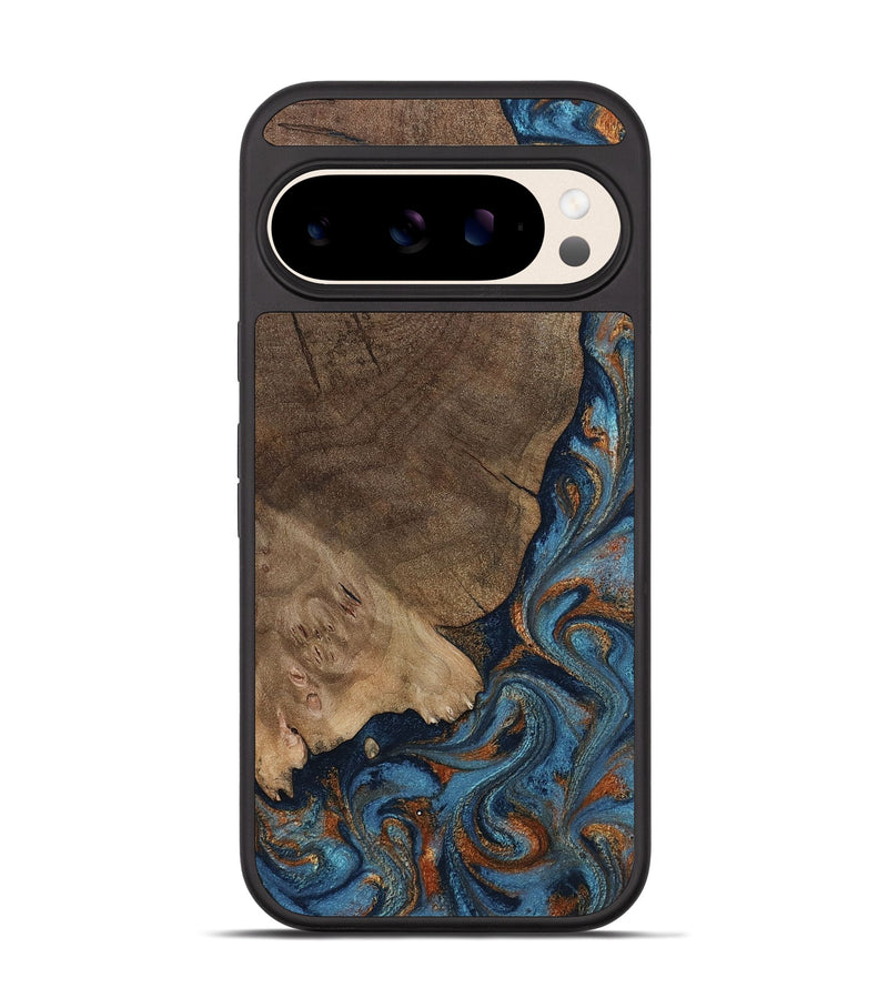Pixel 10 Wood Phone Case - Zyair (Teal & Gold, 799647)