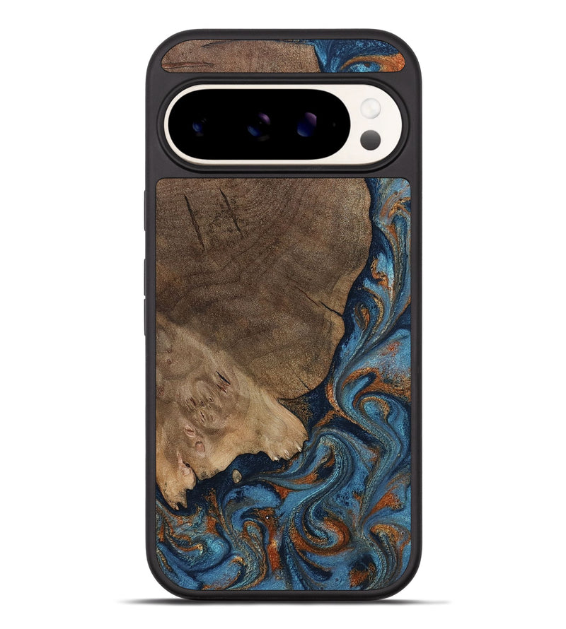 Pixel 9 Pro XL Wood Phone Case - Zyair (Teal & Gold, 799647)