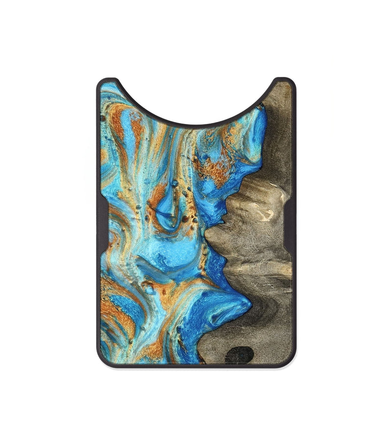 Alloy Wood Wallet - Maritza (Teal & Gold, 799648)