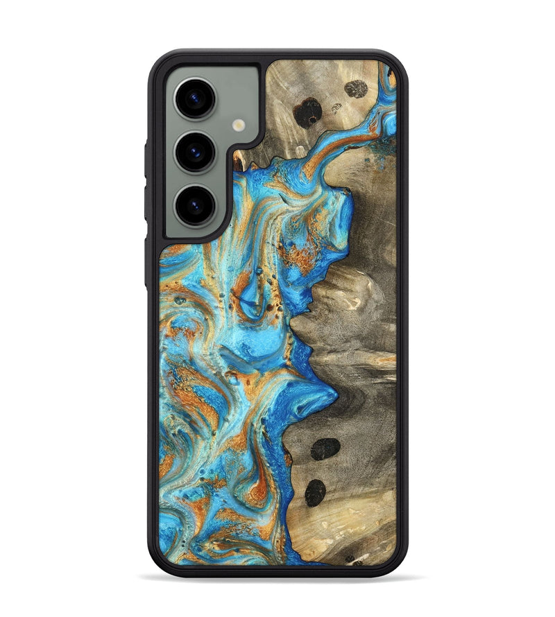 Galaxy S24 Plus Wood Phone Case - Maritza (Teal & Gold, 799648)
