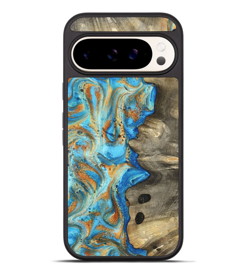 Pixel 9 Pro XL Wood Phone Case - Maritza (Teal & Gold, 799648)