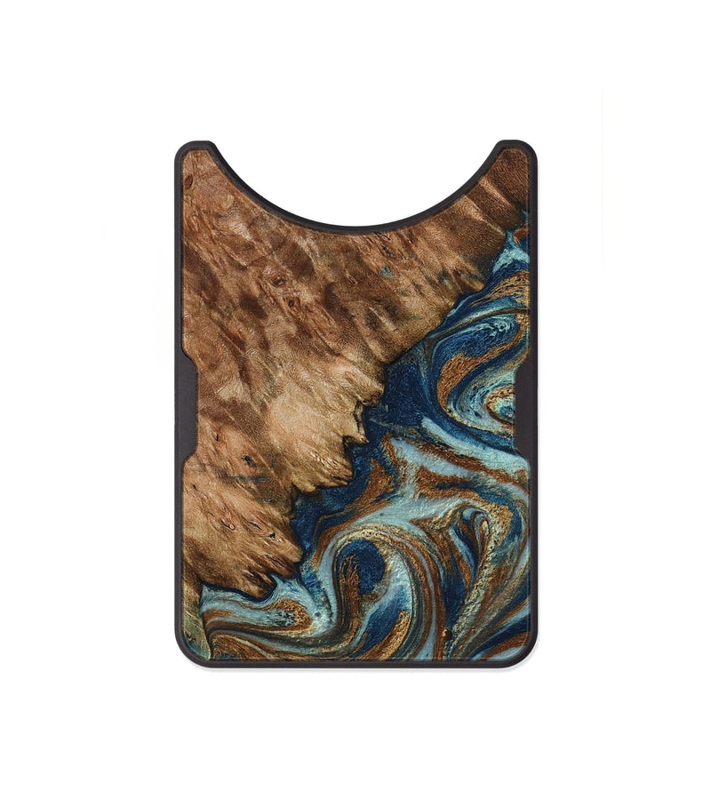 Alloy Wood Wallet - Ailani (Teal & Gold, 799650)