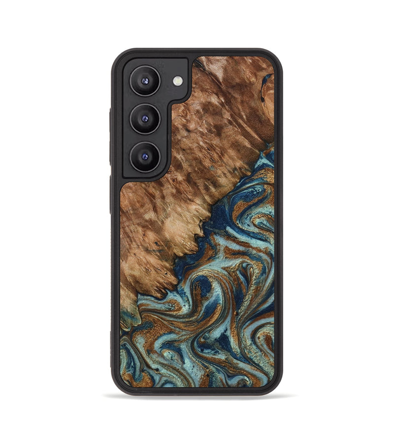 Galaxy S23 Wood Phone Case - Ailani (Teal & Gold, 799650)