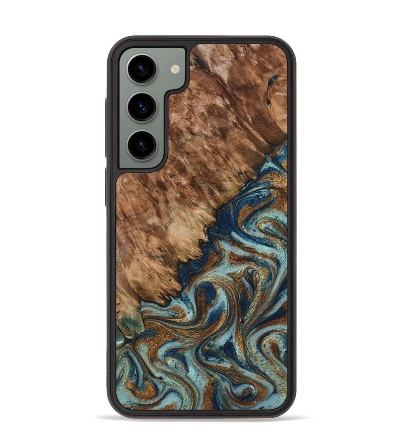 Galaxy S23 Plus Wood Phone Case - Ailani (Teal & Gold, 799650)