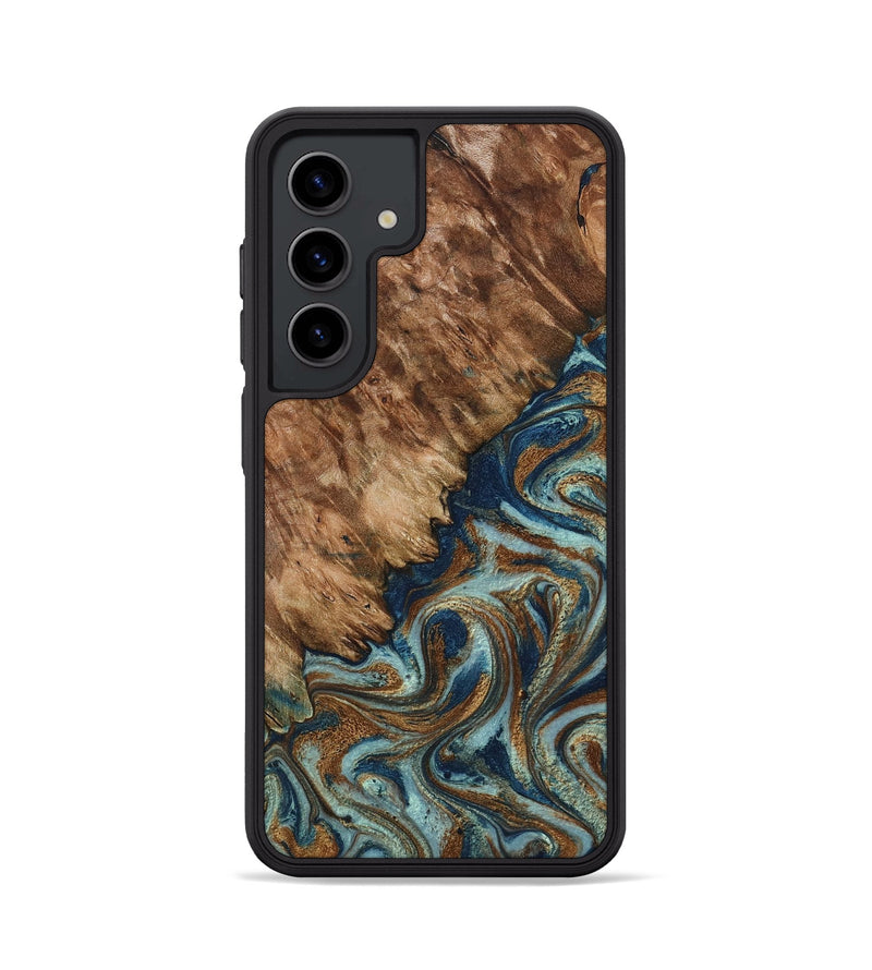 Galaxy S24 Wood Phone Case - Ailani (Teal & Gold, 799650)