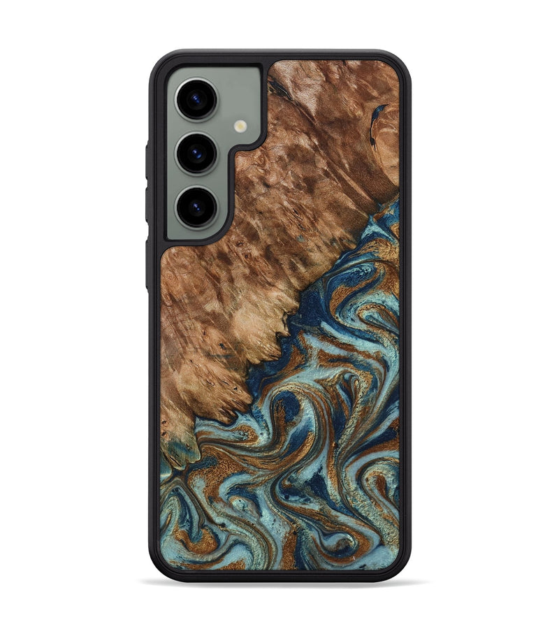 Galaxy S24 Plus Wood Phone Case - Ailani (Teal & Gold, 799650)