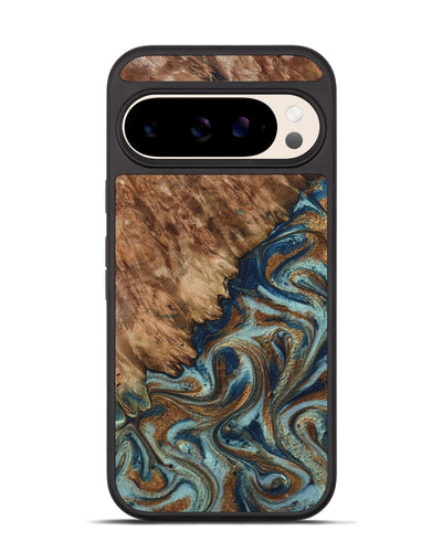Pixel 10 Wood Phone Case - Ailani (Teal & Gold, 799650)