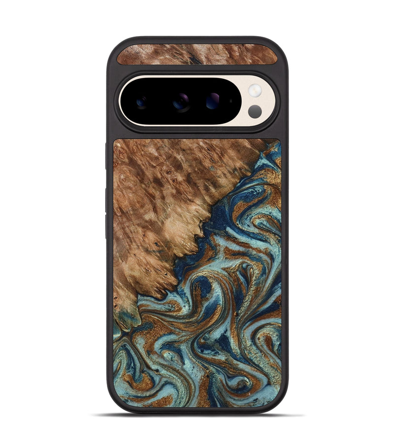 Pixel 10 Wood Phone Case - Ailani (Teal & Gold, 799650)