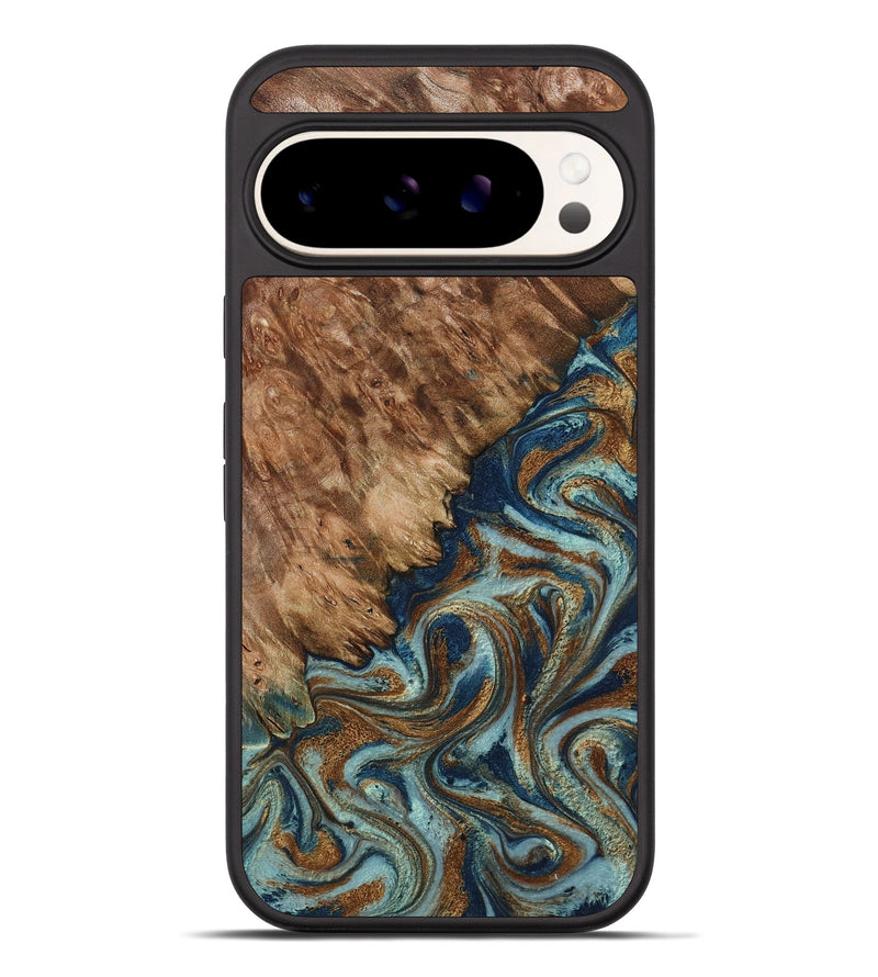 Pixel 10 Pro XL Wood Phone Case - Ailani (Teal & Gold, 799650)