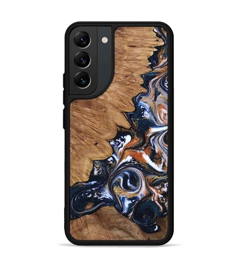Galaxy S22 Plus Wood Phone Case - Liana (Teal & Gold, 799651)