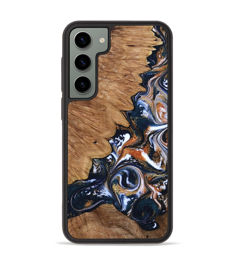 Galaxy S23 Plus Wood Phone Case - Liana (Teal & Gold, 799651)