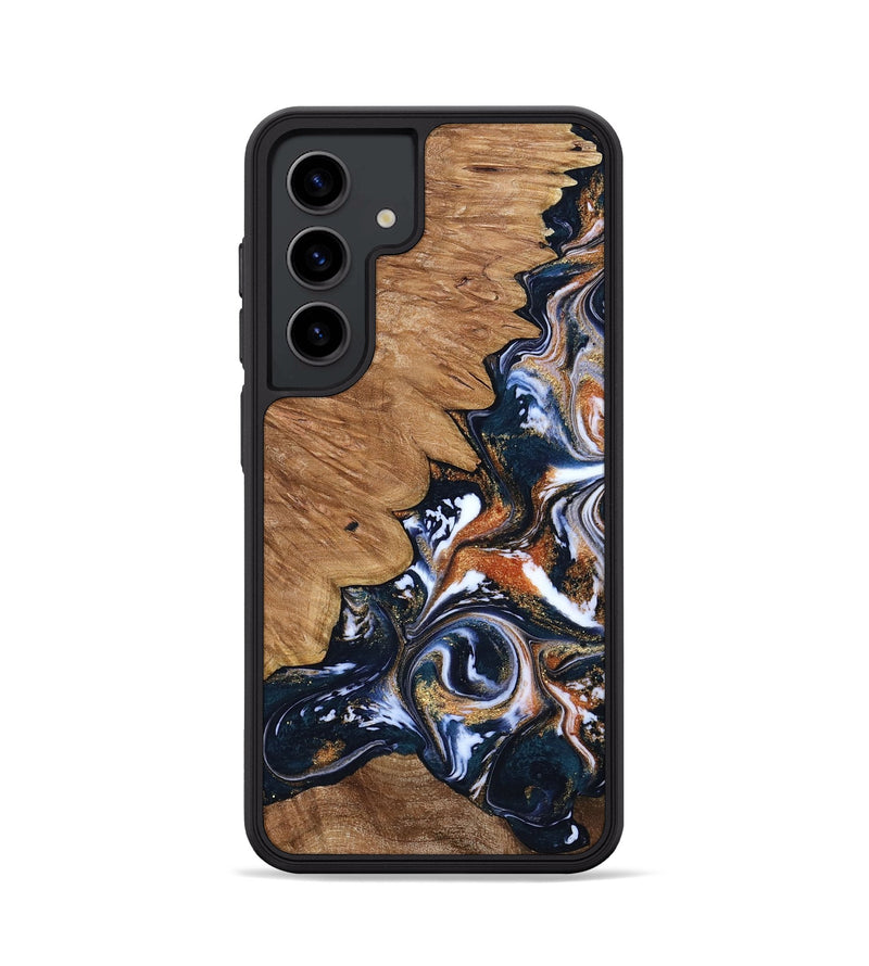 Galaxy S24 Wood Phone Case - Liana (Teal & Gold, 799651)