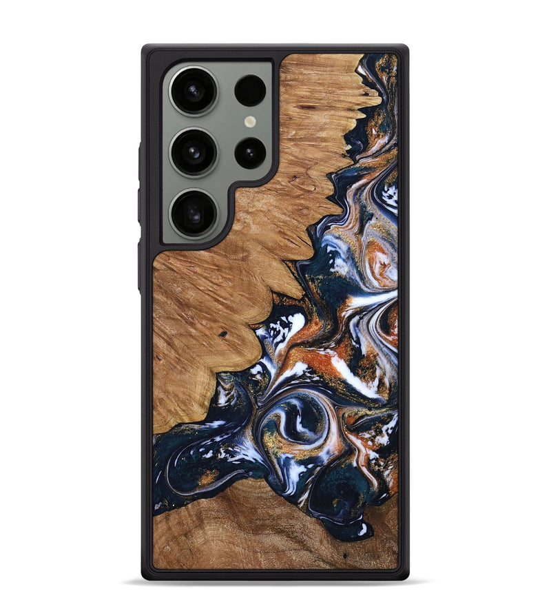 Galaxy S24 Ultra Wood Phone Case - Liana (Teal & Gold, 799651)