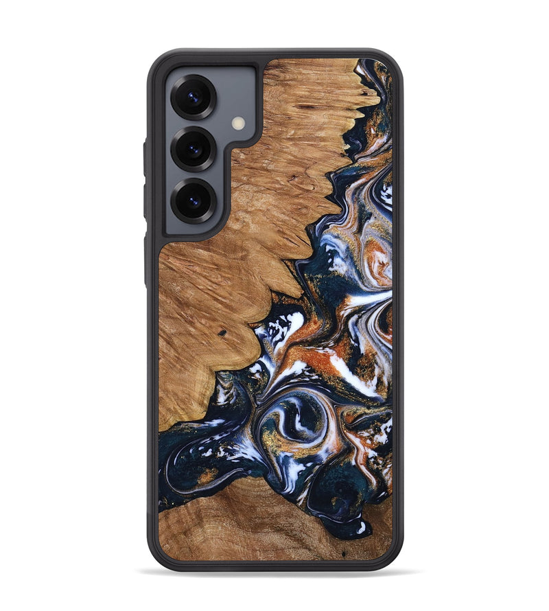 Galaxy S25 Plus Wood Phone Case - Liana (Teal & Gold, 799651)