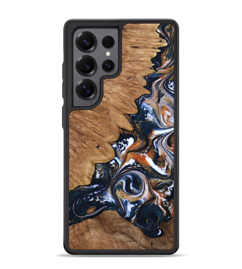 Galaxy S25 Ultra Wood Phone Case - Liana (Teal & Gold, 799651)