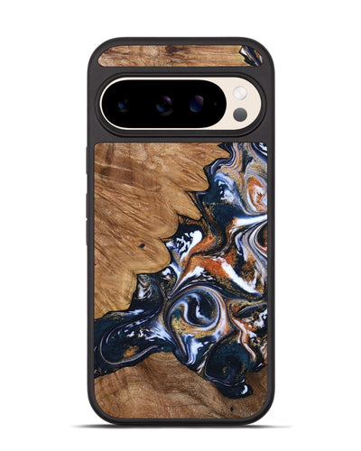 Pixel 10 Wood Phone Case - Liana (Teal & Gold, 799651)