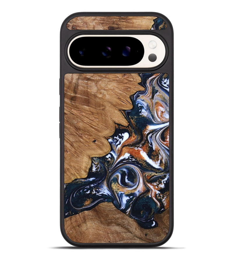 Pixel 9 Pro XL Wood Phone Case - Liana (Teal & Gold, 799651)