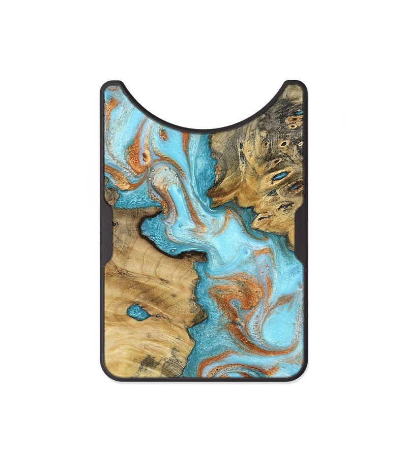 Alloy Wood Wallet - Damari (Teal & Gold, 799652)