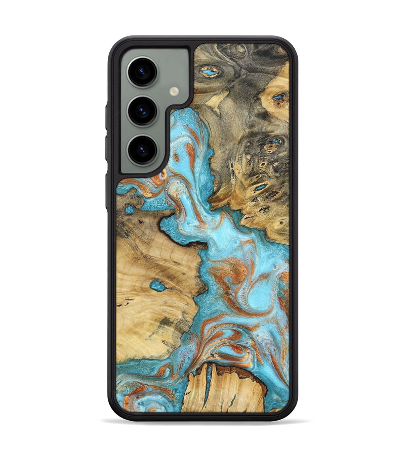 Galaxy S24 Plus Wood Phone Case - Damari (Teal & Gold, 799652)