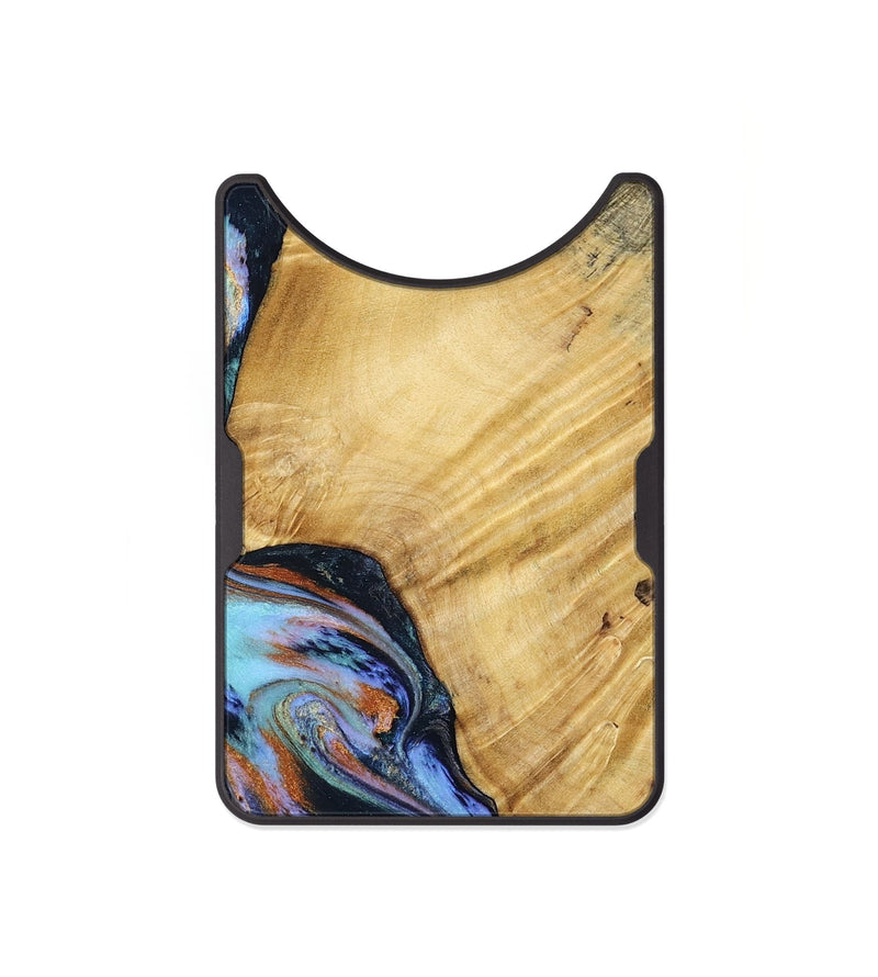 Alloy Wood Wallet - January (Teal & Gold, 799653)