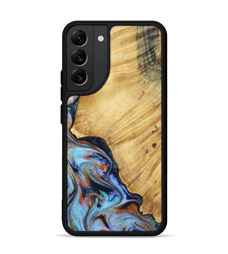 Galaxy S22 Plus Wood Phone Case - January (Teal & Gold, 799653)