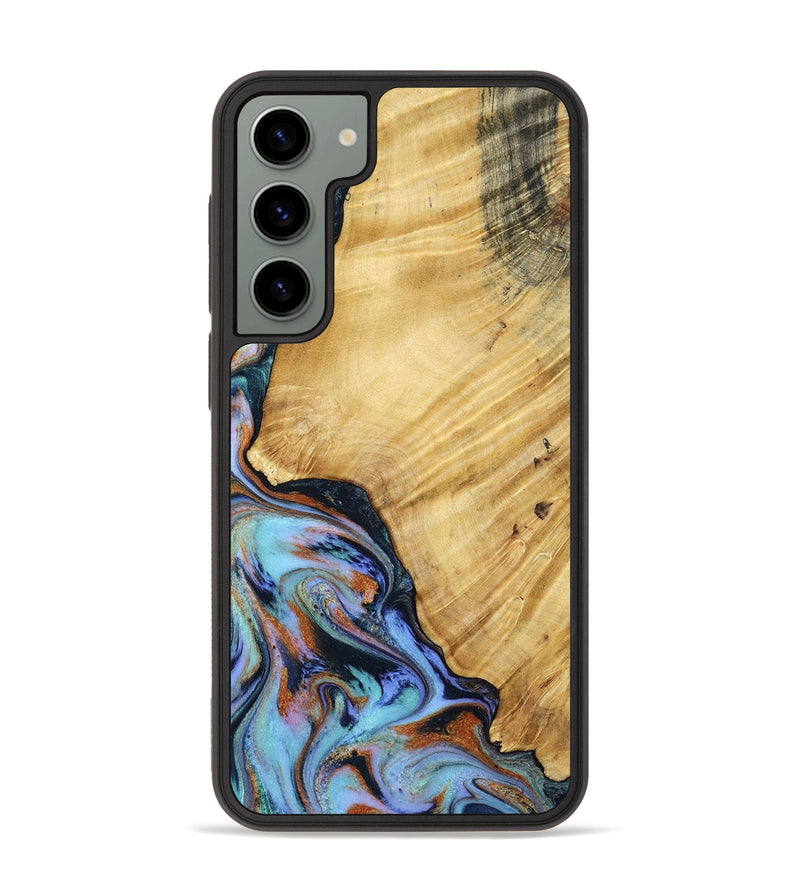 Galaxy S23 Plus Wood Phone Case - January (Teal & Gold, 799653)