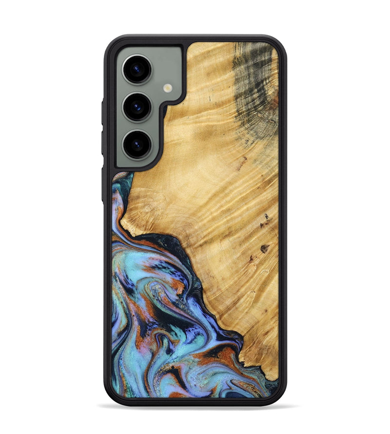 Galaxy S24 Plus Wood Phone Case - January (Teal & Gold, 799653)