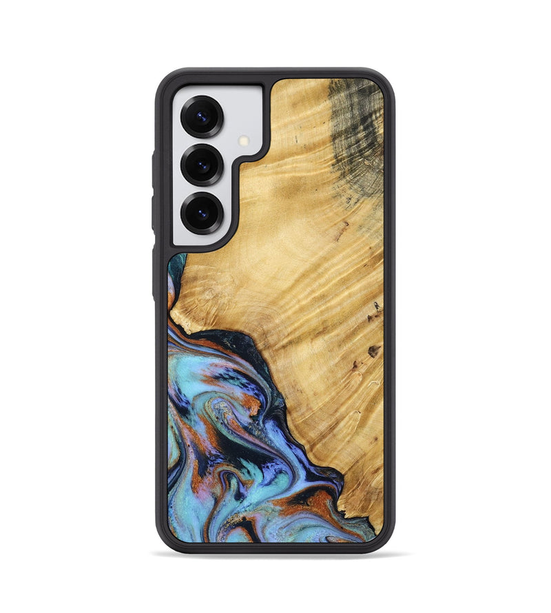 Galaxy S25 Wood Phone Case - January (Teal & Gold, 799653)