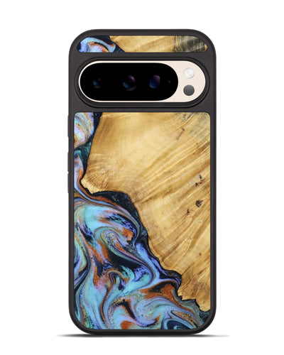 Pixel 10 Wood Phone Case - January (Teal & Gold, 799653)