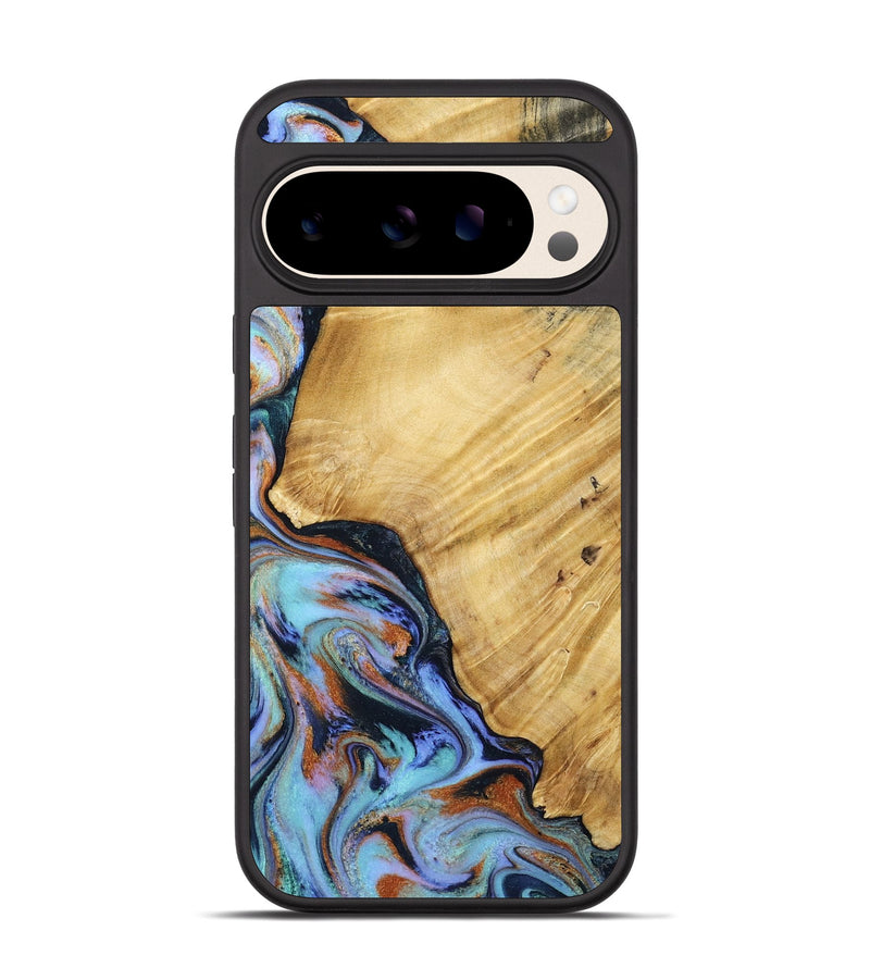 Pixel 10 Wood Phone Case - January (Teal & Gold, 799653)