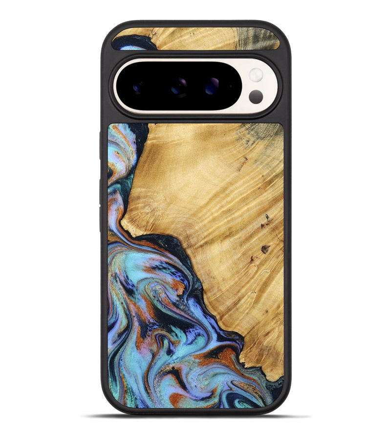 Pixel 9 Pro XL Wood Phone Case - January (Teal & Gold, 799653)