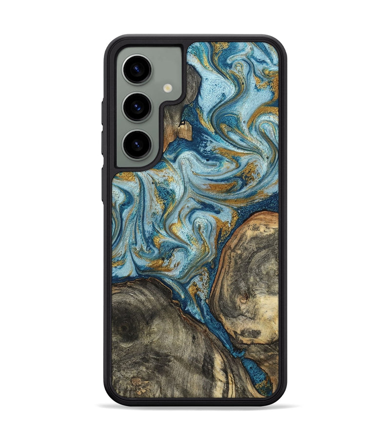 Galaxy S24 Plus Wood Phone Case - Joselyn (Teal & Gold, 799654)