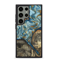 Galaxy S24 Ultra Wood Phone Case - Joselyn (Teal & Gold, 799654)