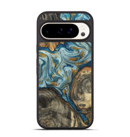 Pixel 9 Pro Wood Phone Case - Joselyn (Teal & Gold, 799654)