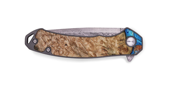 EDC Wood Pocket Knife - Orion (Teal & Gold, 799655)