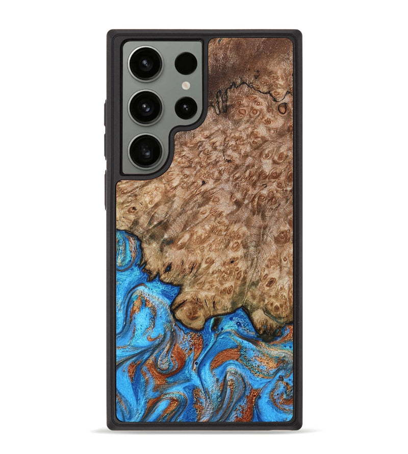 Galaxy S23 Ultra Wood Phone Case - Orion (Teal & Gold, 799655)