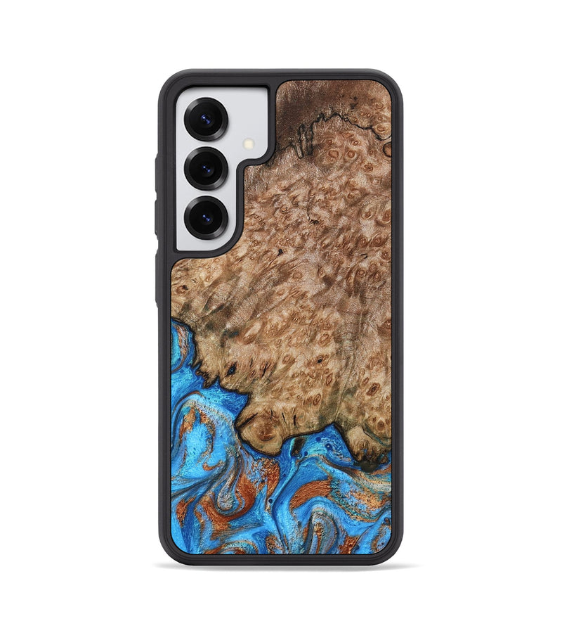 Galaxy S25 Wood Phone Case - Orion (Teal & Gold, 799655)